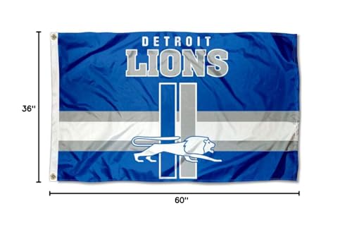 WinCraft Lions Throwback Vintage Retro 3x5 Banner Flag - Sports Collectibles, Sports Memorabilia, Sports Fan Shop, Sports Gifts
