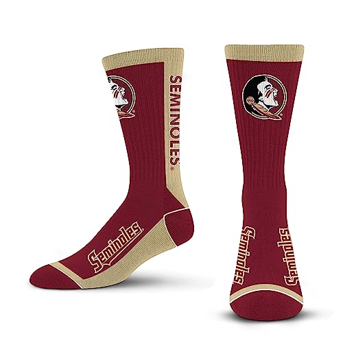 For Bare Feet NCAA FLORIDA STATE SEMINOLES MVP Crew Sock Team Color Large - Sports Gifts, Sports Memorabilia, Sports Collectibles, Fan Shop
