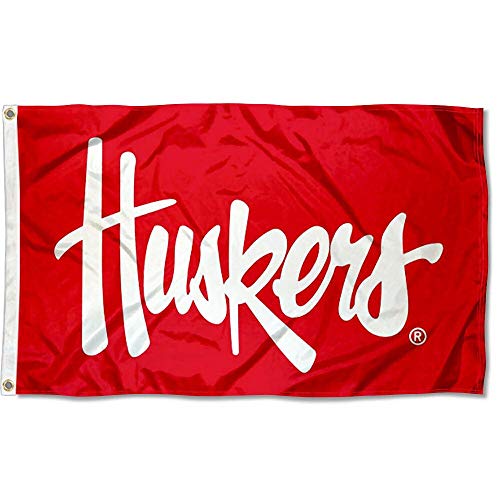 College Flags & Banners Co. Nebraska Huskers Script Huskers Flag and USA 3x5 Flag Set - Sports Collectibles, Sports Memorabilia, Sports Fan Shop, Sports Gifts