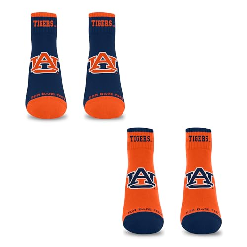 For Bare Feet NCAA AUBURN TIGERS Front and Center 2 Pack Team Colors Large - Sports Gifts, Sports Memorabilia, Sports Collectibles, Fan Shop