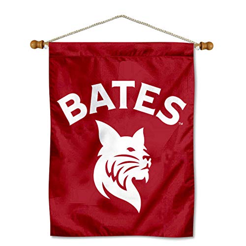Bates College Bobcats Double Sided House Flag and Wood Banner Pole Set - Sports Collectibles, Sports Memorabilia, Sports Fan Shop, Sports Gifts