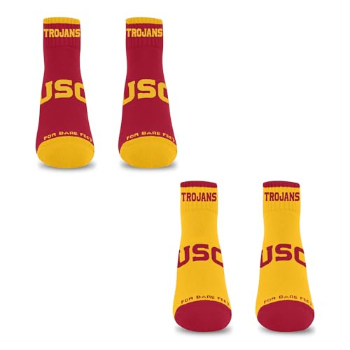 For Bare Feet NCAA USC TROJANS Front and Center 2 Pack Team Colors Large - Sports Gifts, Sports Memorabilia, Sports Collectibles, Fan Shop