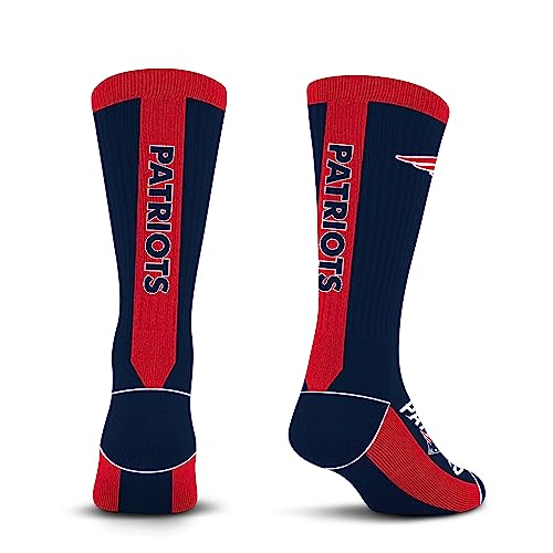 For Bare Feet NFL NEW ENGLAND PATRIOTS MVP Crew Sock Team Color Large - Sports Gifts, Sports Memorabilia, Sports Collectibles, Fan Shop