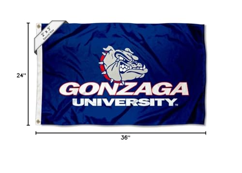 College Flags & Banners Co. Gonzaga Bulldogs 2x3 Foot Flag - Sports Collectibles, Sports Memorabilia, Sports Fan Shop, Sports Gifts