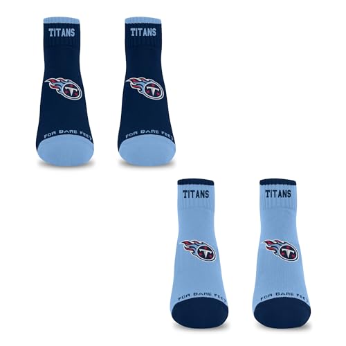 For Bare Feet NFL TENNESSEE TITANS Front and Center 2 Pack Team Colors Large - Sports Gifts, Sports Memorabilia, Sports Collectibles, Fan Shop