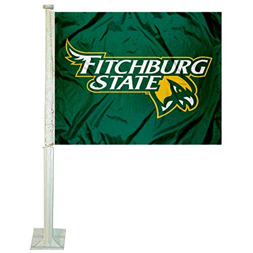 College Flags & Banners Co. Fitchburg Falcons Car Flag - Sports Collectibles, Sports Memorabilia, Sports Fan Shop, Sports Gifts