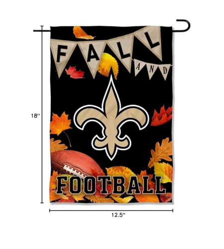 New Orleans Saints Fall Leaves Decorative Football Garden Flag Double Sided Banner - Sports Collectibles, Sports Memorabilia, Sports Fan Shop, Sports Gifts