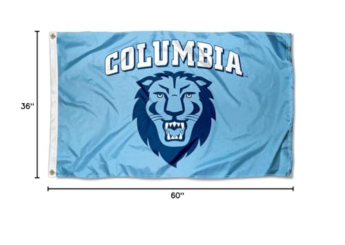 College Flags & Banners Co. Columbia Lions Athletic Logo Flag and USA 3x5 Flag Set - Sports Collectibles, Sports Memorabilia, Sports Fan Shop, Sports Gifts