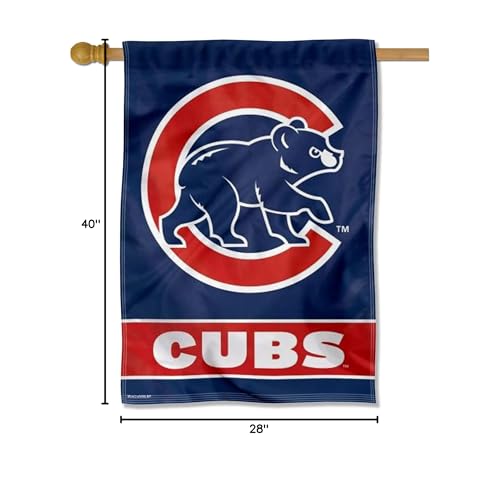 WinCraft Chicago Baseball Polyester House Banner Flag - Sports Collectibles, Sports Memorabilia, Sports Fan Shop, Sports Gifts