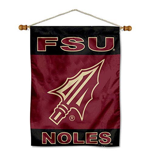 College Flags & Banners Co. Florida State Seminoles Spearhead Double Sided House Flag and Wood Banner Pole Set - Sports Collectibles, Sports Memorabilia, Sports Fan Shop, Sports Gifts