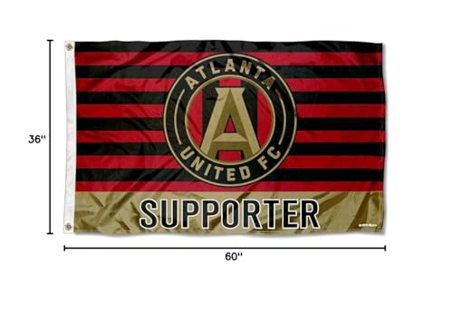 WinCraft Atlanta United FC Supporter Flag - Sports Collectibles, Sports Memorabilia, Sports Fan Shop, Sports Gifts
