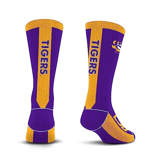 For Bare Feet NCAA LSU TIGERS MVP Crew Sock Team Color Large - Sports Gifts, Sports Memorabilia, Sports Collectibles, Fan Shop