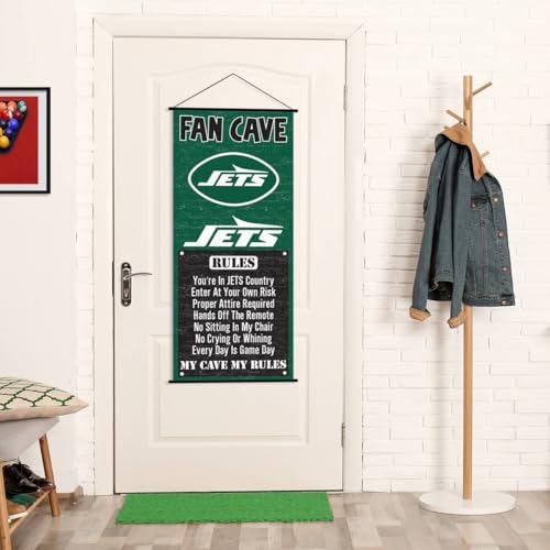 WinCraft New York Jets Man Cave Fan Banner Wall Door Scroll - Sports Collectibles, Sports Memorabilia, Sports Fan Shop, Sports Gifts