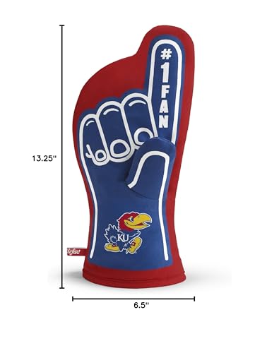 YouTheFan NCAA Kansas Jayhawks #1 Oven Mitt - Sports Collectibles, Sports Memorabilia, Sports Fan Shop, Sports Gifts