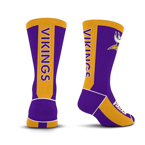 For Bare Feet NFL MINNESOTA VIKINGS MVP Crew Sock Team Color Youth - Sports Gifts, Sports Memorabilia, Sports Collectibles, Fan Shop