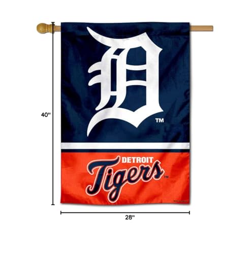 WinCraft Detroit Double Sided House Flag - Sports Collectibles, Sports Memorabilia, Sports Fan Shop, Sports Gifts