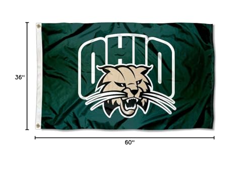 College Flags & Banners Co. Ohio University Flag and USA 3x5 Flag Set - Sports Collectibles, Sports Memorabilia, Sports Fan Shop, Sports Gifts