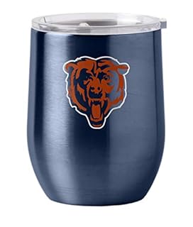 NFL Chicago Bears Drink Tumbler Steel 16 Curved - Sports Collectibles, Sports Memorabilia, Sports Fan Shop, Sports Gifts