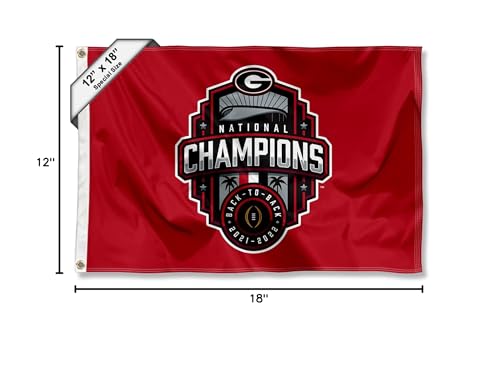 College Flags & Banners Co. UGA Bulldogs Football 2022 National Champions Boat and Golf Cart Flag - Sports Collectibles, Sports Memorabilia, Sports Fan Shop, Sports Gifts