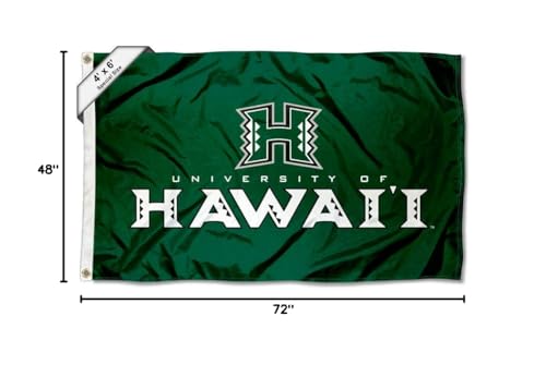 College Flags & Banners Co. Hawaii Warriors 4 ft x 6 ft Flag - Sports Collectibles, Sports Memorabilia, Sports Fan Shop, Sports Gifts