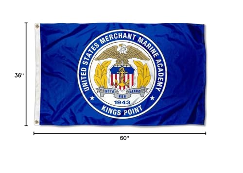 College Flags & Banners Co. US Merchant Marine Mariners Seal and USA Flag 3x5 Set - Sports Collectibles, Sports Memorabilia, Sports Fan Shop, Sports Gifts