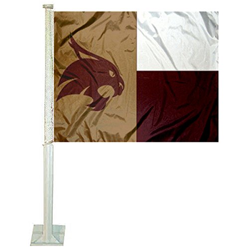 College Flags & Banners Co. Texas State Bobcats State of Texas Car and Auto Flag - Sports Collectibles, Sports Memorabilia, Sports Fan Shop, Sports Gifts