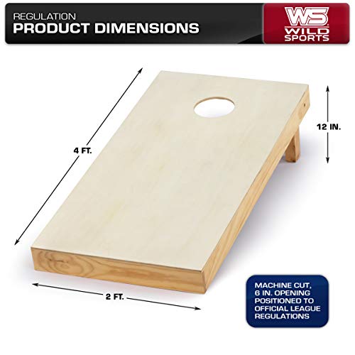 Wild Sports 2' x 4' Wood Tournament Cornhole Set - Direct Printed - Texas Tech Red Raiders- perfect for Backyard, Beach, Park, Tailgates, Outdoors and Indoors - Sports Collectibles, Sports Memorabilia, Sports Fan Shop, Sports Gifts