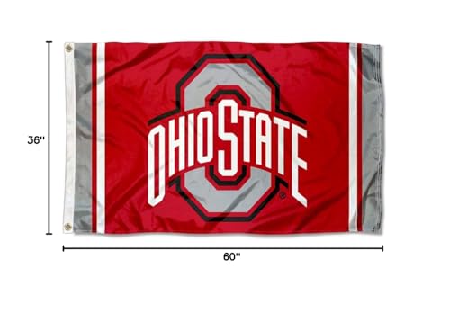 College Flags & Banners Co. Ohio State Buckeyes Jersey Stripes and USA Flag 3x5 Set - Sports Collectibles, Sports Memorabilia, Sports Fan Shop, Sports Gifts