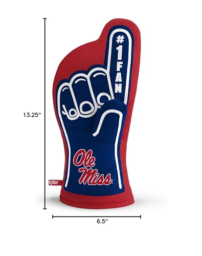 YouTheFan NCAA Mississippi Rebels #1 Oven Mitt - Sports Collectibles, Sports Memorabilia, Sports Fan Shop, Sports Gifts
