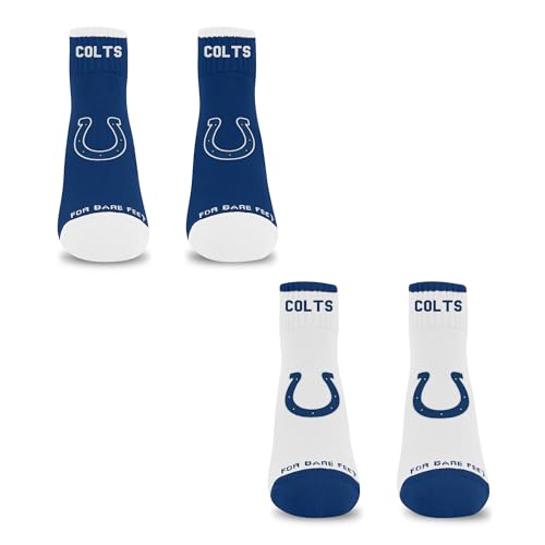 For Bare Feet NFL INDIANAPOLIS COLTS Front and Center 2 Pack Team Colors Large - Sports Gifts, Sports Memorabilia, Sports Collectibles, Fan Shop