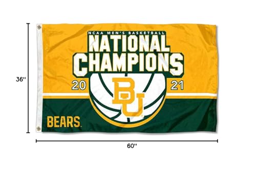 Baylor BU Bears College Basketball 2021 National Champions Banner Flag - Sports Collectibles, Sports Memorabilia, Sports Fan Shop, Sports Gifts