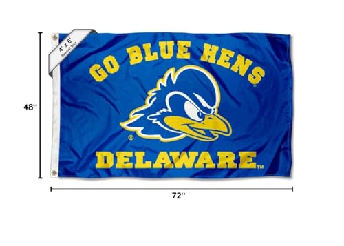 College Flags & Banners Co. UD Blue Hens 4 ft x 6 ft Flag - Sports Collectibles, Sports Memorabilia, Sports Fan Shop, Sports Gifts