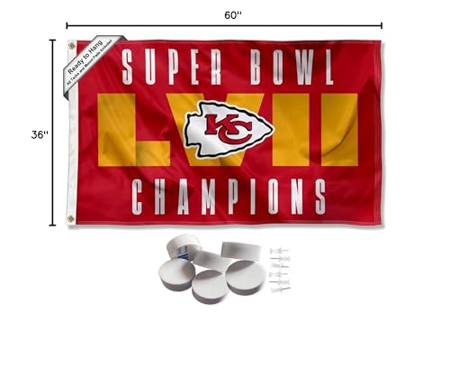 Kansas City Chiefs Super Bowl 2022 2023 LVII Champions Banner and Tapestry Wall Tack Pads - Sports Collectibles, Sports Memorabilia, Sports Fan Shop, Sports Gifts