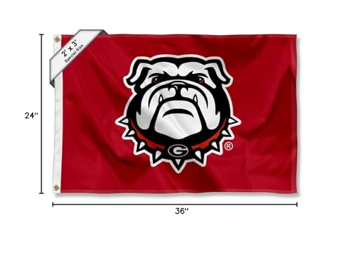 College Flags & Banners Co. Georgia Bulldogs Small 2x3 Foot Flag - Sports Collectibles, Sports Memorabilia, Sports Fan Shop, Sports Gifts