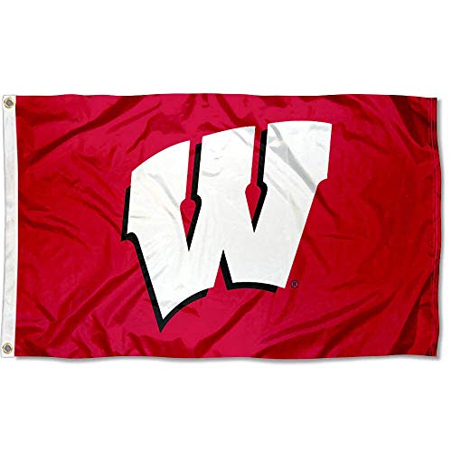 College Flags & Banners Co. University of Wisconsin Large and USA Flag 3x5 Set - Sports Collectibles, Sports Memorabilia, Sports Fan Shop, Sports Gifts