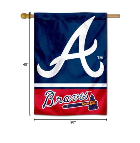 WinCraft Atlanta Two Sided House Flag - Sports Collectibles, Sports Memorabilia, Sports Fan Shop, Sports Gifts