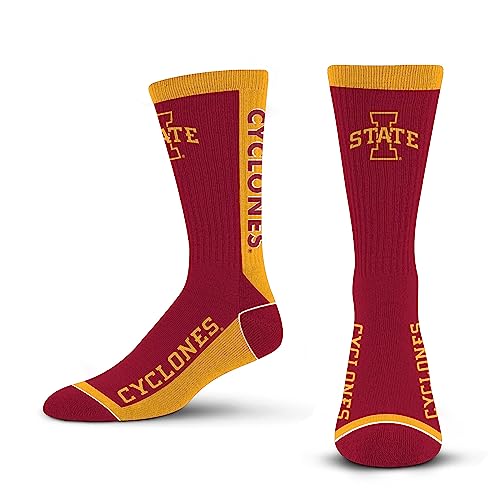 For Bare Feet NCAA IOWA STATE CYCLONES MVP Crew Sock Team Color Large - Sports Gifts, Sports Memorabilia, Sports Collectibles, Fan Shop