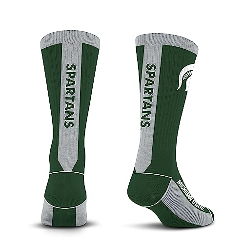 For Bare Feet NCAA MICHIGAN STATE SPARTANS MVP Crew Sock Team Color Large - Sports Gifts, Sports Memorabilia, Sports Collectibles, Fan Shop