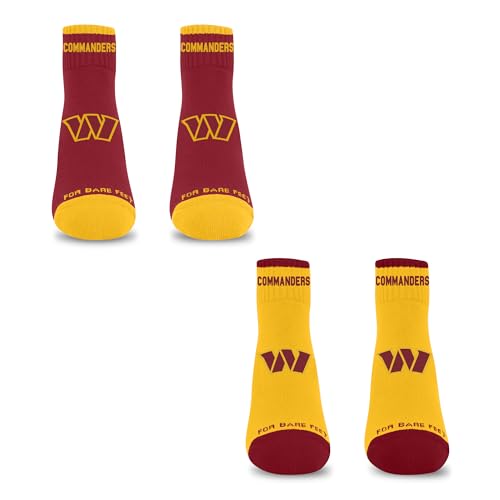 For Bare Feet NFL WASHINGTON COMMANDERS Front and Center 2 Pack Team Colors Large - Sports Gifts, Sports Memorabilia, Sports Collectibles, Fan Shop