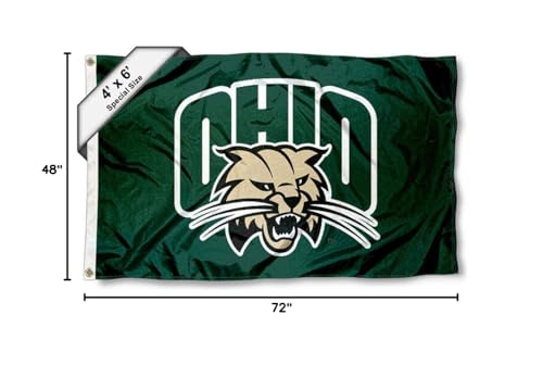 College Flags & Banners Co. Ohio Bobcats 4 ft x 6 ft Flag - Sports Collectibles, Sports Memorabilia, Sports Fan Shop, Sports Gifts