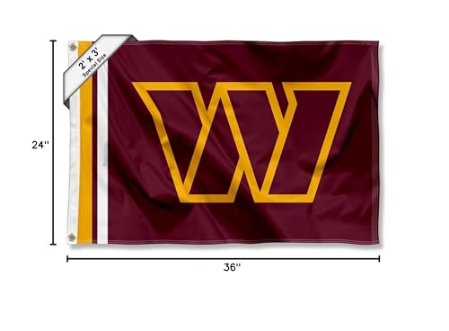 Washington Commanders Wordmark 2x3 Foot Small Flag - Sports Collectibles, Sports Memorabilia, Sports Fan Shop, Sports Gifts