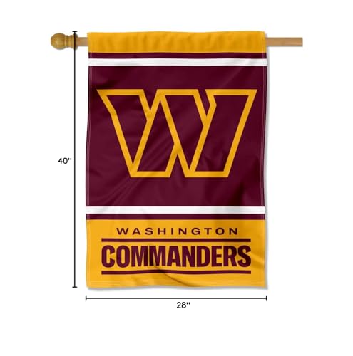 WinCraft Washington Commanders Double Sided Banner Flag - Sports Collectibles, Sports Memorabilia, Sports Fan Shop, Sports Gifts