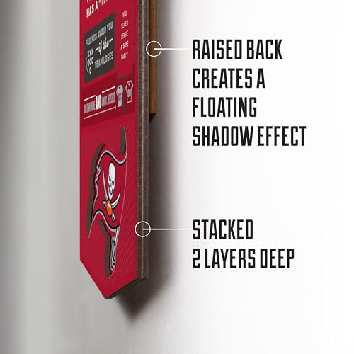 YouTheFan Officially-licensed NFL Tampa Bay Buccaneers 6x19 Top 10 Signs Banner - humorous descriptions - fun sports fan phrases, original design, indoor team wall decor fan gift - Sports Collectibles, Sports Memorabilia, Sports Fan Shop, Sports Gifts