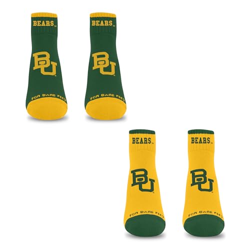 For Bare Feet NCAA BAYLOR BEARS Front and Center 2 Pack Team Colors Large - Sports Gifts, Sports Memorabilia, Sports Collectibles, Fan Shop