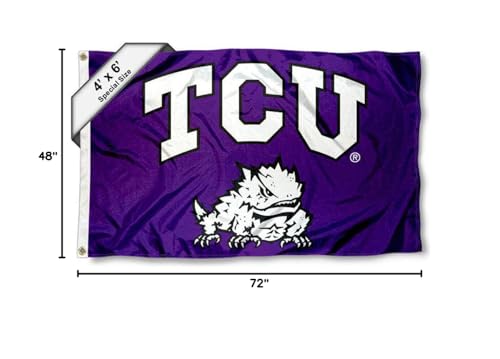 College Flags & Banners Co. TCU Horned Frogs 4 ft x 6 ft Flag - Sports Collectibles, Sports Memorabilia, Sports Fan Shop, Sports Gifts