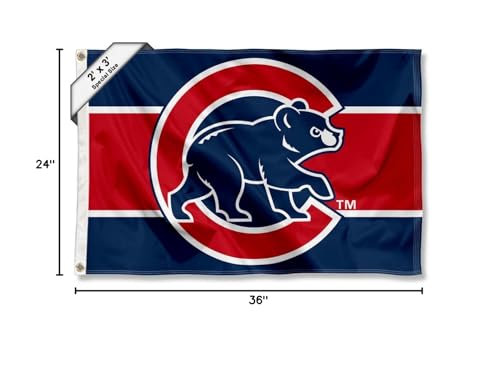 WinCraft Chicago Baseball 2x3 Foot Small Flag - Sports Collectibles, Sports Memorabilia, Sports Fan Shop, Sports Gifts