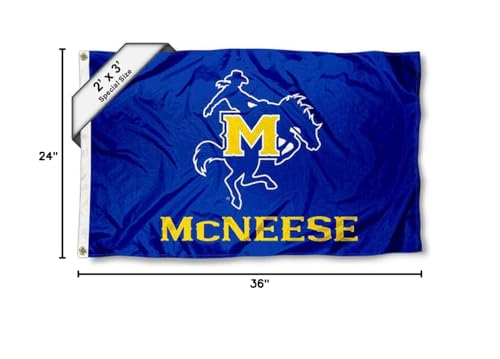 College Flags & Banners Co. McNeese State Cowboys 2x3 Foot Flag - Sports Collectibles, Sports Memorabilia, Sports Fan Shop, Sports Gifts