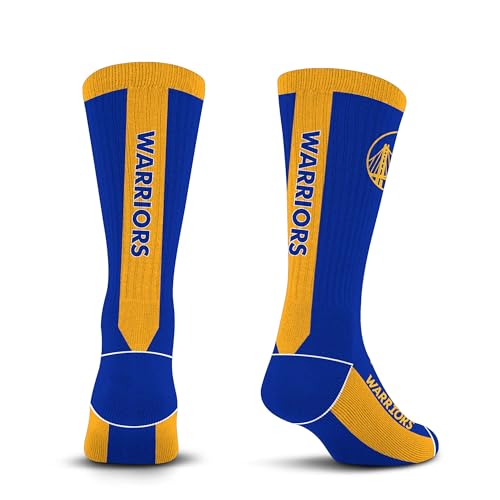 For Bare Feet NBA GOLDEN STATE WARRIORS MVP Crew Sock Team Color Large - Sports Gifts, Sports Memorabilia, Sports Collectibles, Fan Shop