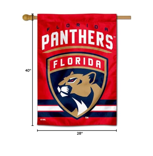 WinCraft Florida Panthers Double Sided Banner House Flag - Sports Collectibles, Sports Memorabilia, Sports Fan Shop, Sports Gifts