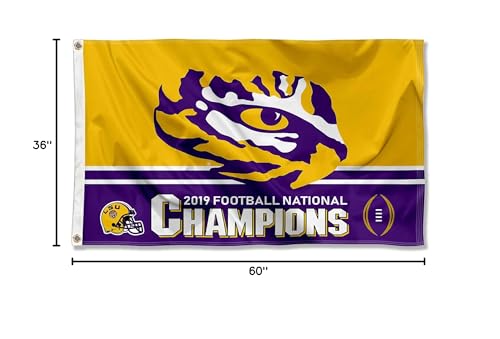 College Flags & Banners Co. Louisiana State LSU Tigers 2019 2020 Football National Champions Flag - Sports Gifts, Sports Memorabilia, Sports Collectibles, Fan Shop